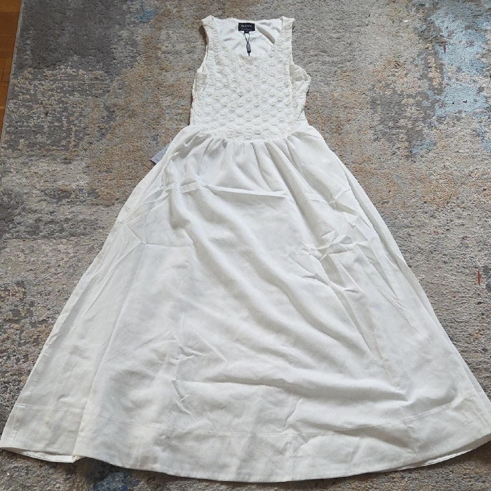 Bardot Bryony White Sleeveless Lace Bodice Midi Dress - Picture 3 of 10